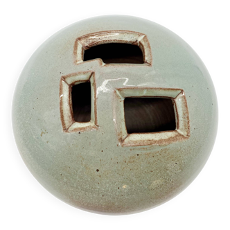 Vase « boule » en grès émaillé, 1970s