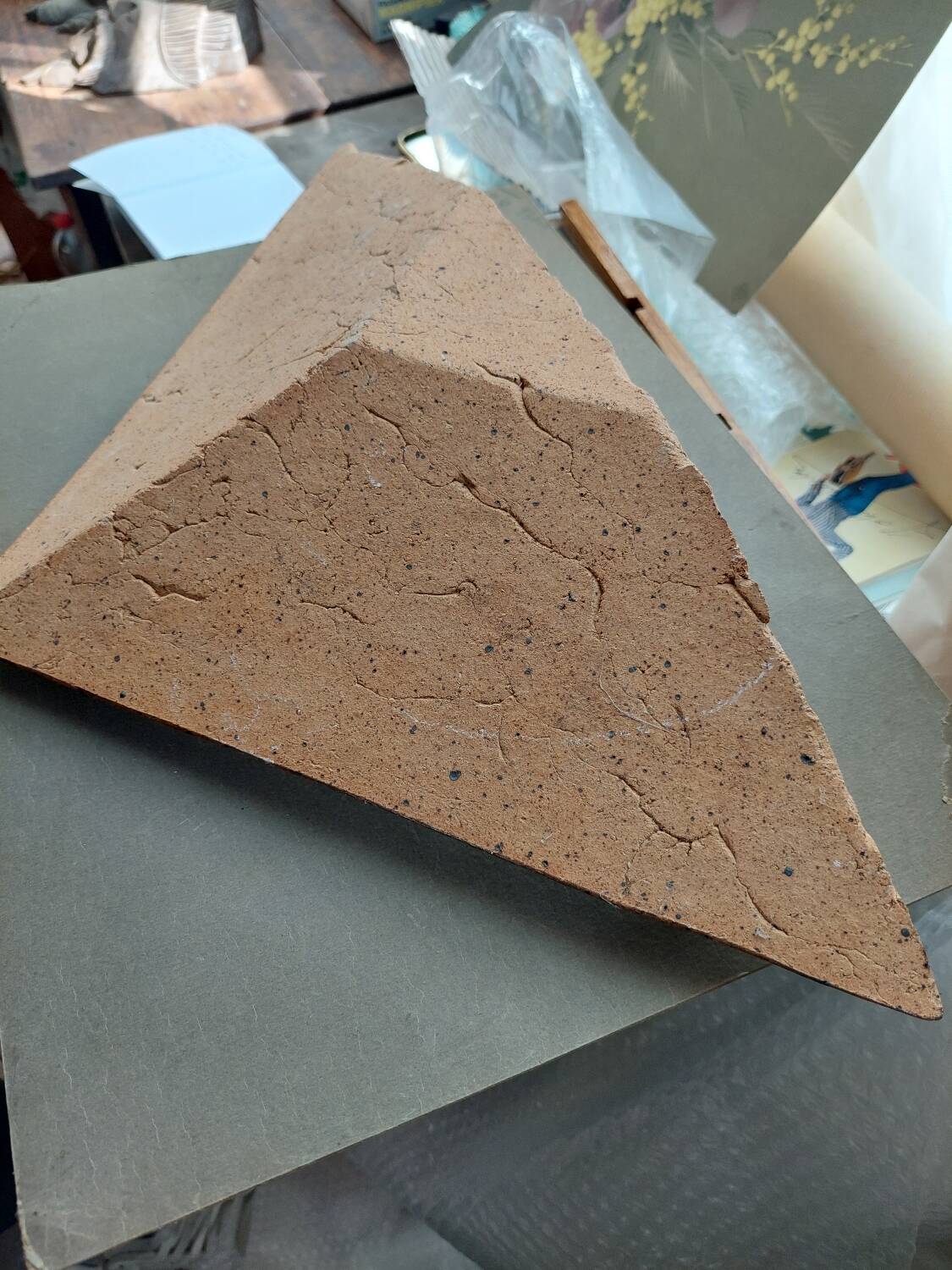 Designer earthenware wall lights