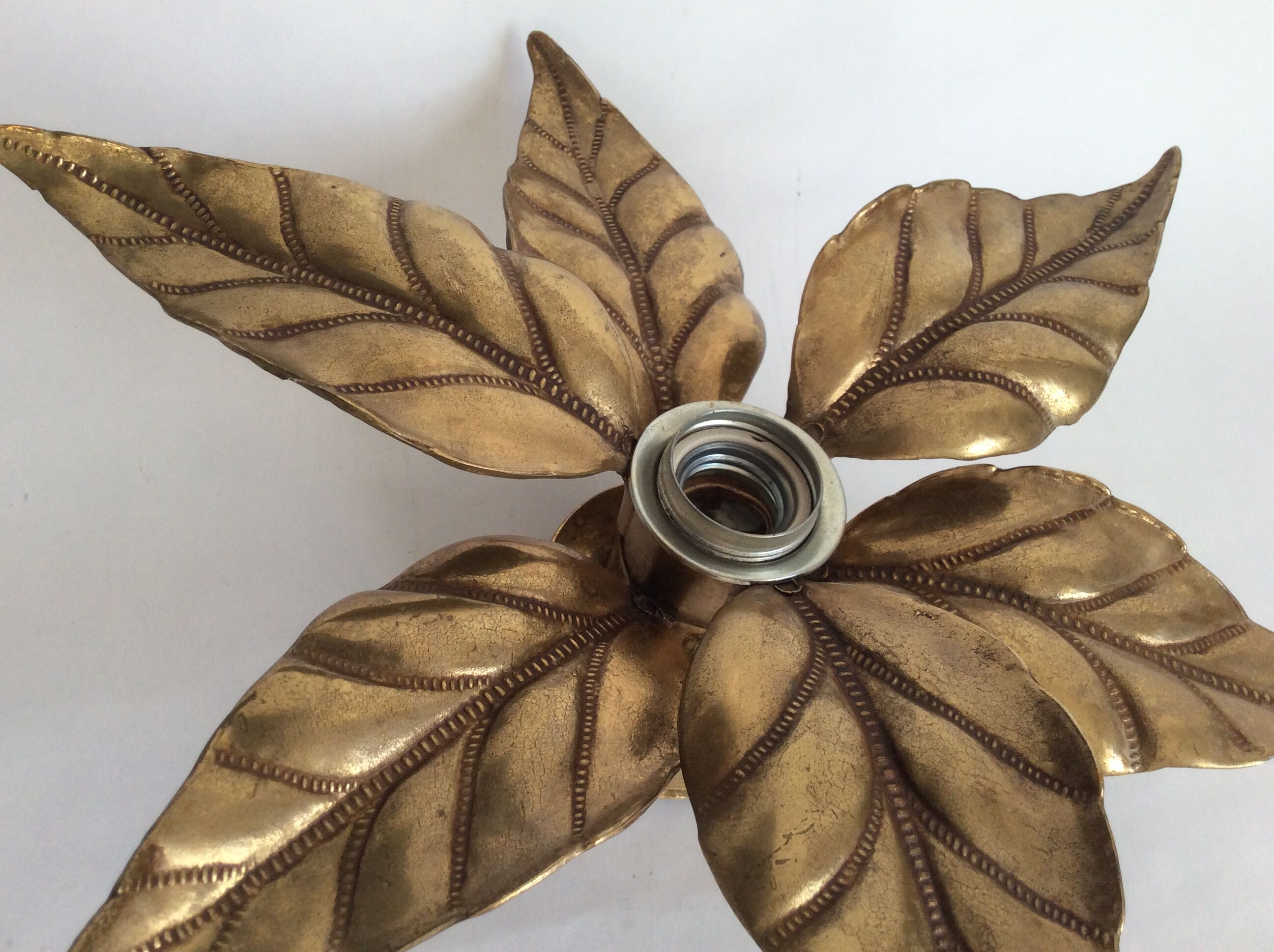 Wall light leaves by Willy Daro, 70s