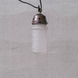 Mid-century 'cloudy' opaque glass small pendant light