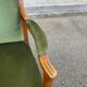 Fauteuil Voltaire Louis Philippe velours vert mousse confortable 1970