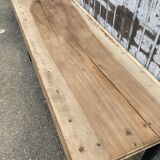 Console natural tray black footing