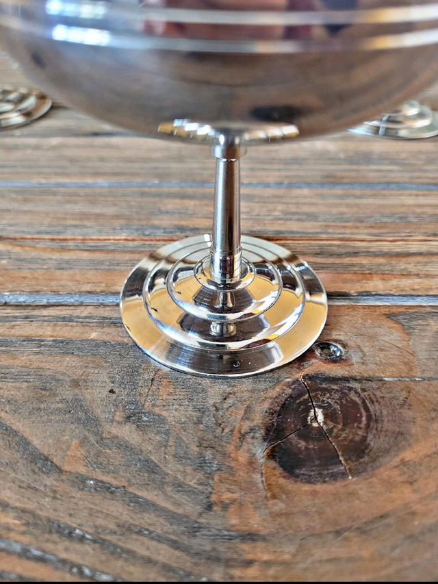 6 vintage stainless steel ice cream cups Letang Remy