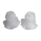 Paire de tulipes en verre moulé pressé 1900