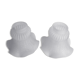 Paire de tulipes en verre moulé pressé 1900