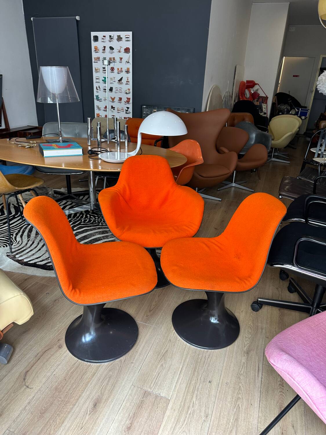 Set of 2 Orbit chairs by Farner & Grunder for Herman Miller, 1965