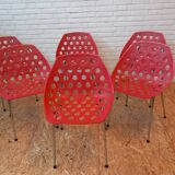 Set of 6 Coquilage chairs, Pierre Guariche