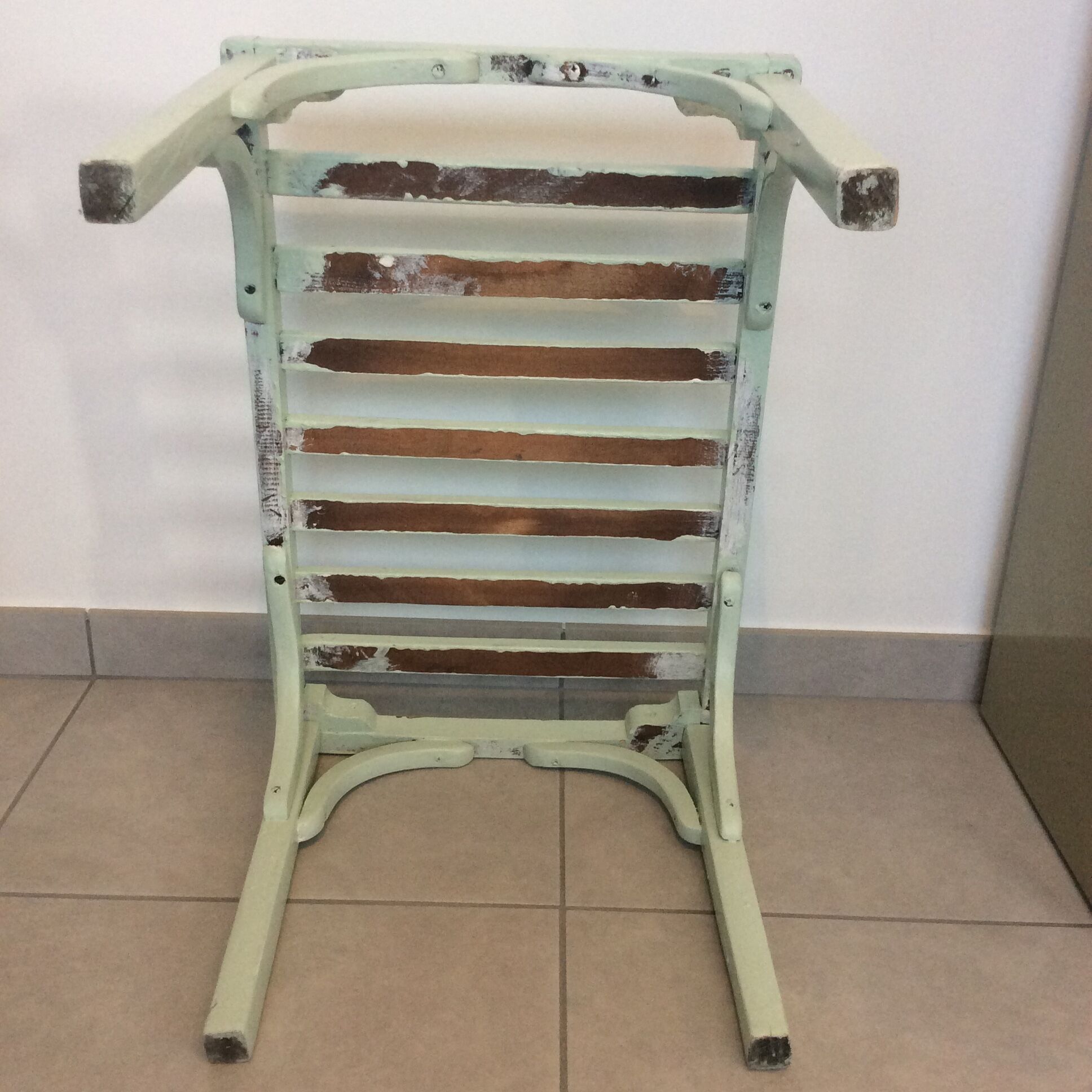 Old wooden suitcase holder