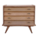 Commode vintage rénovée années 1960 en chêne profil incliné pieds compas