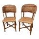Rattan chair duo