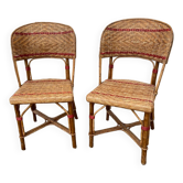 Rattan chair duo