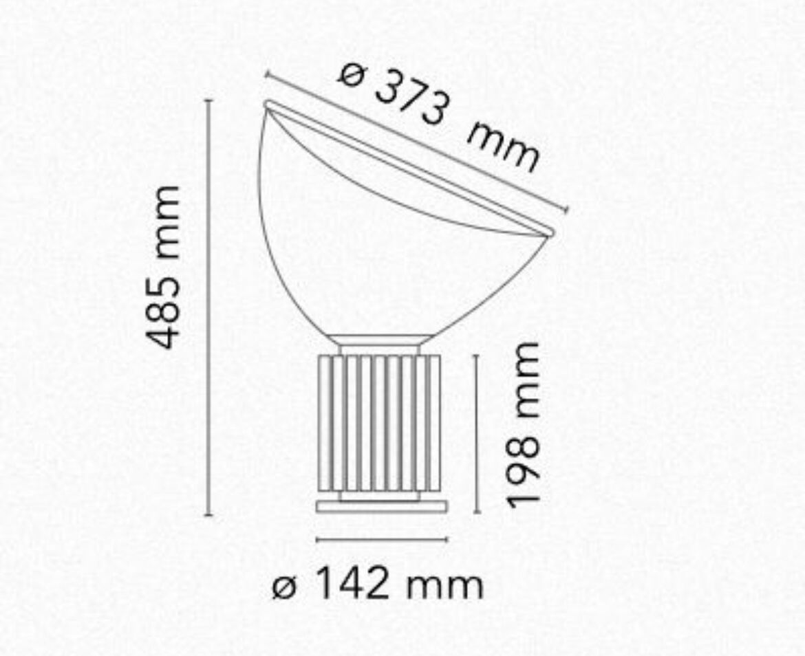 Superb lamp inspired by the iconic Taccia model by Flos.