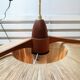 Sisal Ufo pendant lamp and vintage teak by Temde Leuchten