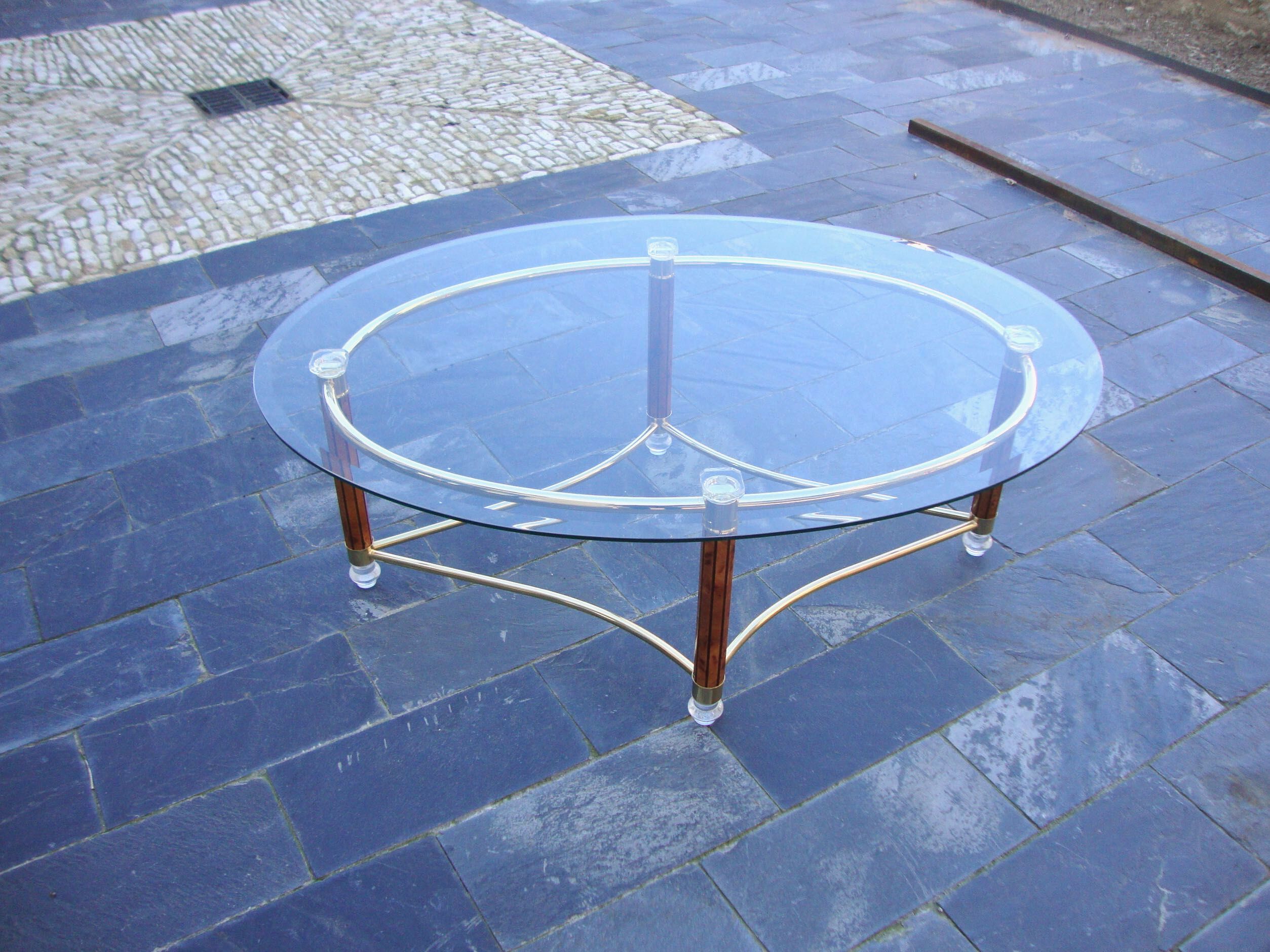 70s oval coffee table