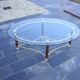 Table basse ovale design années 70