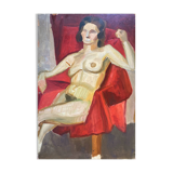 HSP Painting "Nude in the Red Chair" Model Post Cubist Workshop