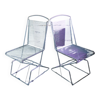 Paire de chaises de Till Behrens pour Schlubach années 1980