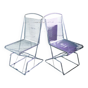 Paire de chaises de Till Behrens pour Schlubach années 1980