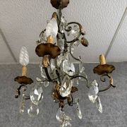 Venetian chandelier with gold and lacquered metal tassels, circa 1940