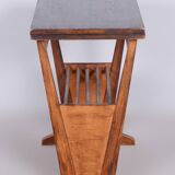 Restored Midcentury Oak Folding Table, Revived Polish, Czechia, 1950s