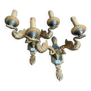 Paire d’appliques bronze - empire