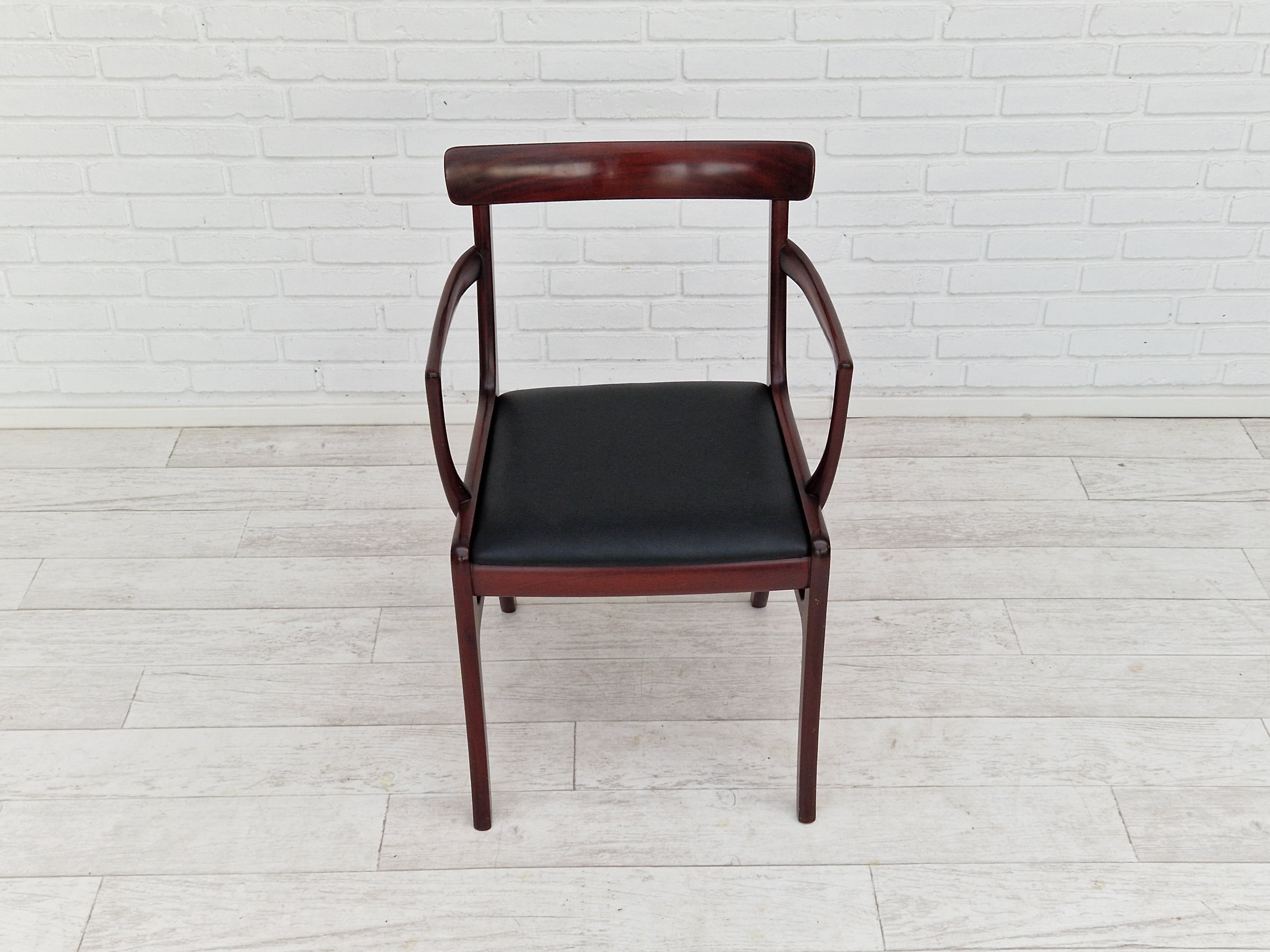 Danish design by Ole Wanscher, set of dining chairs 70s,