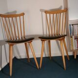 Pair of Baumann compass foot chairs
