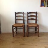 6 rustic chairs mulched brutalist style