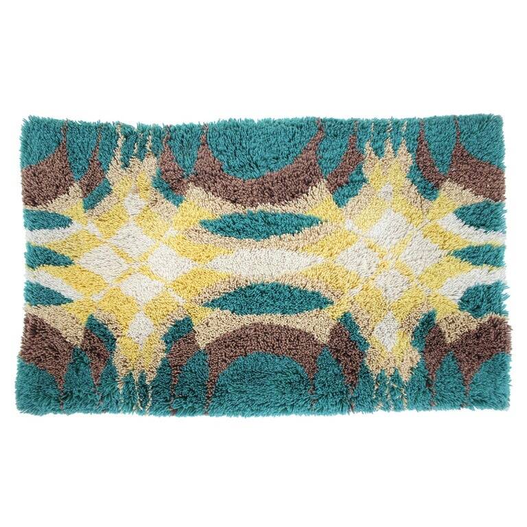 Small midcentury design carpet in Ege Rya style, Denmark, 1970