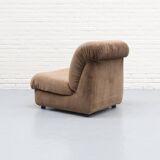 Italian Mimo Padova Lounge Chair Chenille 1970s