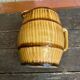 Old pichet terre de feu beige stoneware barrel shape