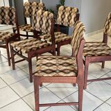 Set of 6 vintage Scandinavian chairs from the 1970s