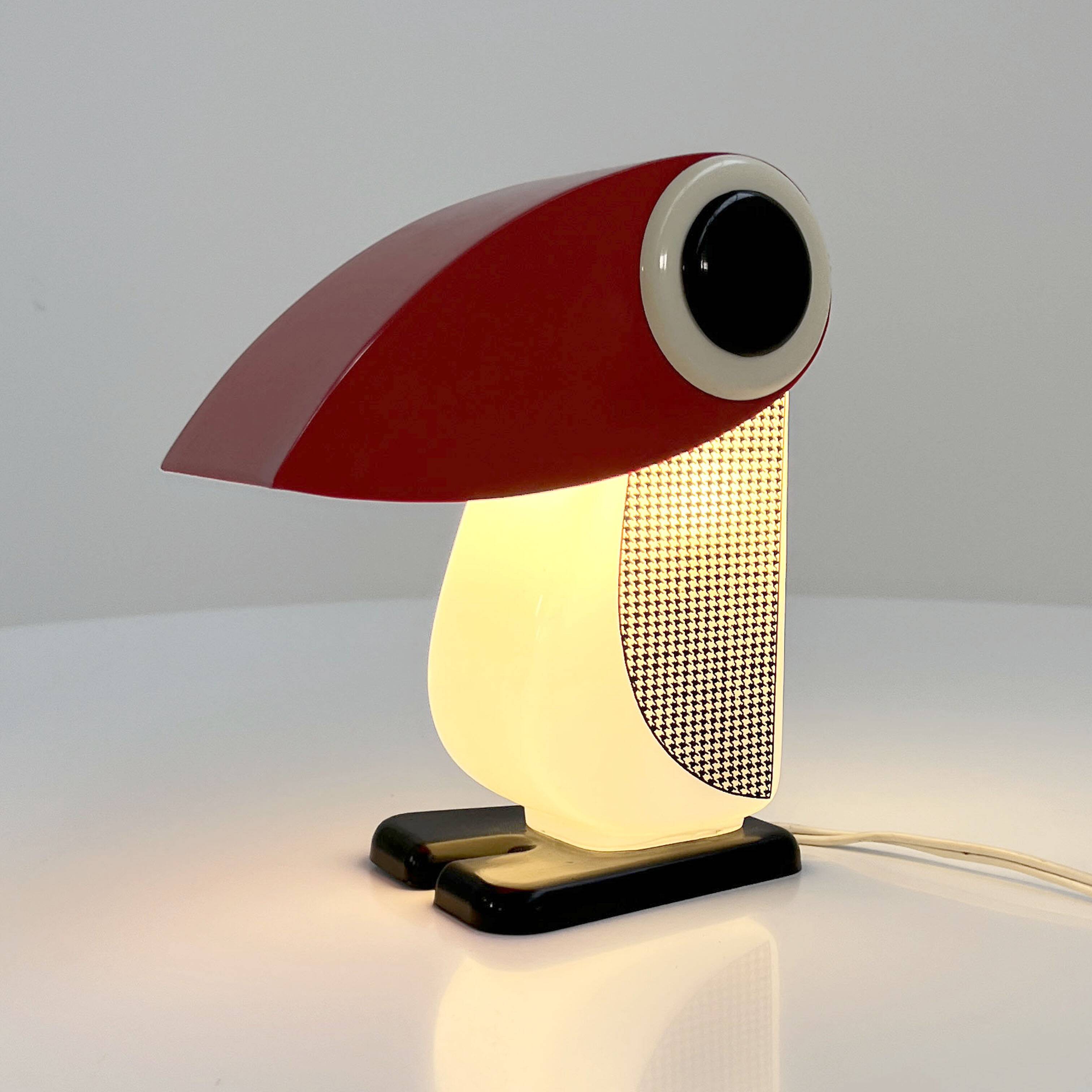 Penguin table lamp by Fernando Cassetta for Tacman, 1970