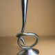 Biomorphic candleholder, solid aluminium, Spain, 1970s