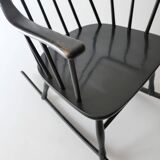 Rocking chair Lena Larsson Scandinavian design 1960 for Nesto