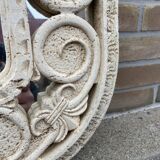Mirror in travertine from italy