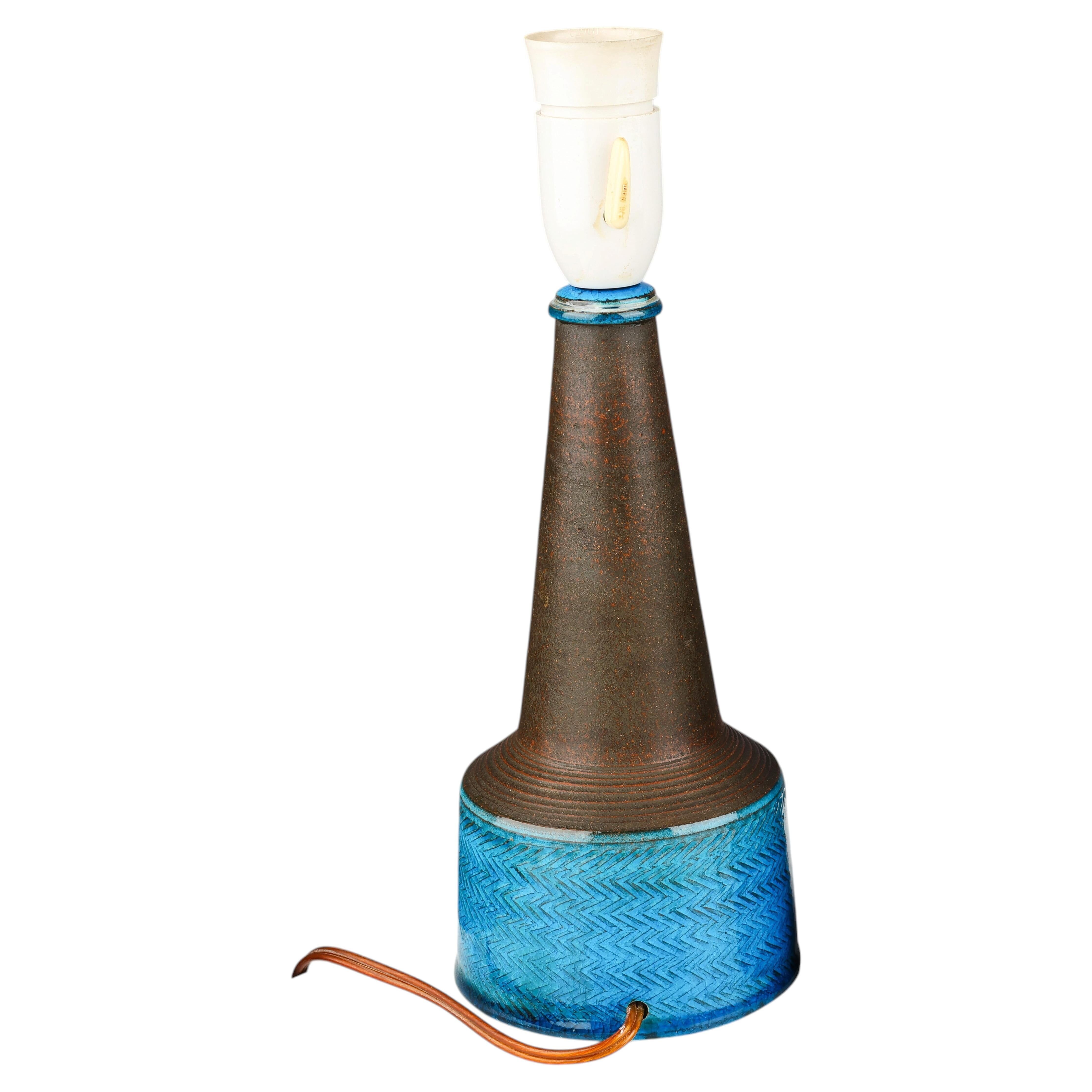 Nils Kahler ceramic table lamp by Herman A. Kähler, Denmark, 1960 signed.