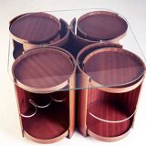 Modular coffee table model 0635, Dřevotvar Nová Paka, 1977