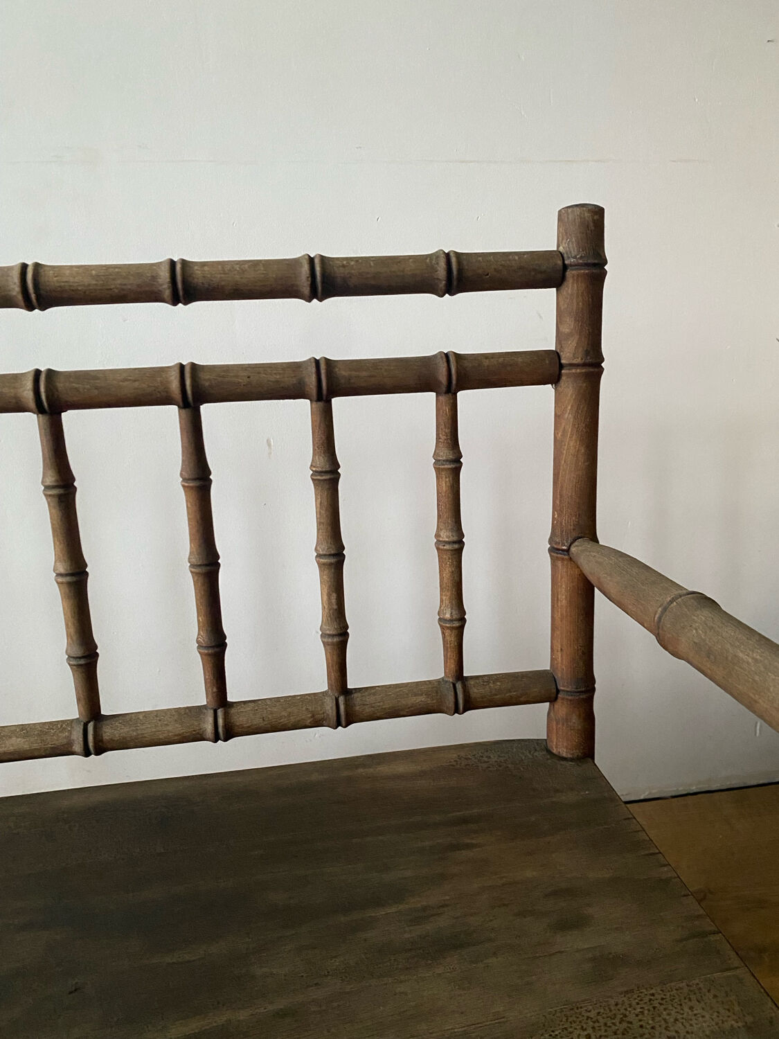 Old turned bamboo children's bench