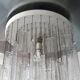Mazzega, xl vintage clear murano glass elements chandelier from 70s