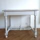 Henri II style desk in painted wood with trompe-l'oeil marble