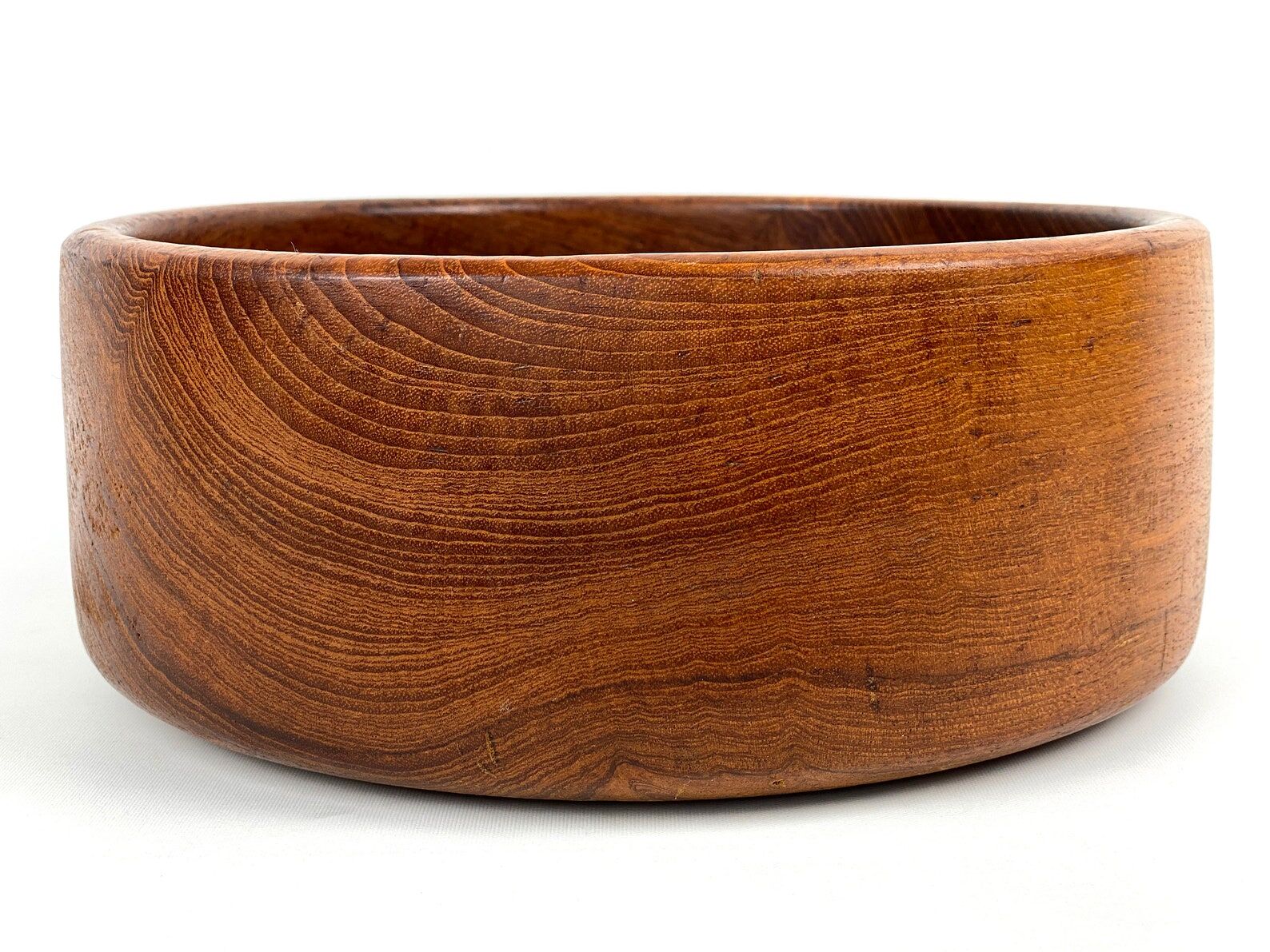 Mid Century Solid Teak Bowl, Danish Design, Vintage Fruit Bowl
