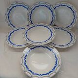 6 antique soup plates from Digoin and Sarreguemines