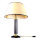 Mid-Century France Leather and Brass Table Lamp