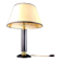 Mid-Century France Leather and Brass Table Lamp