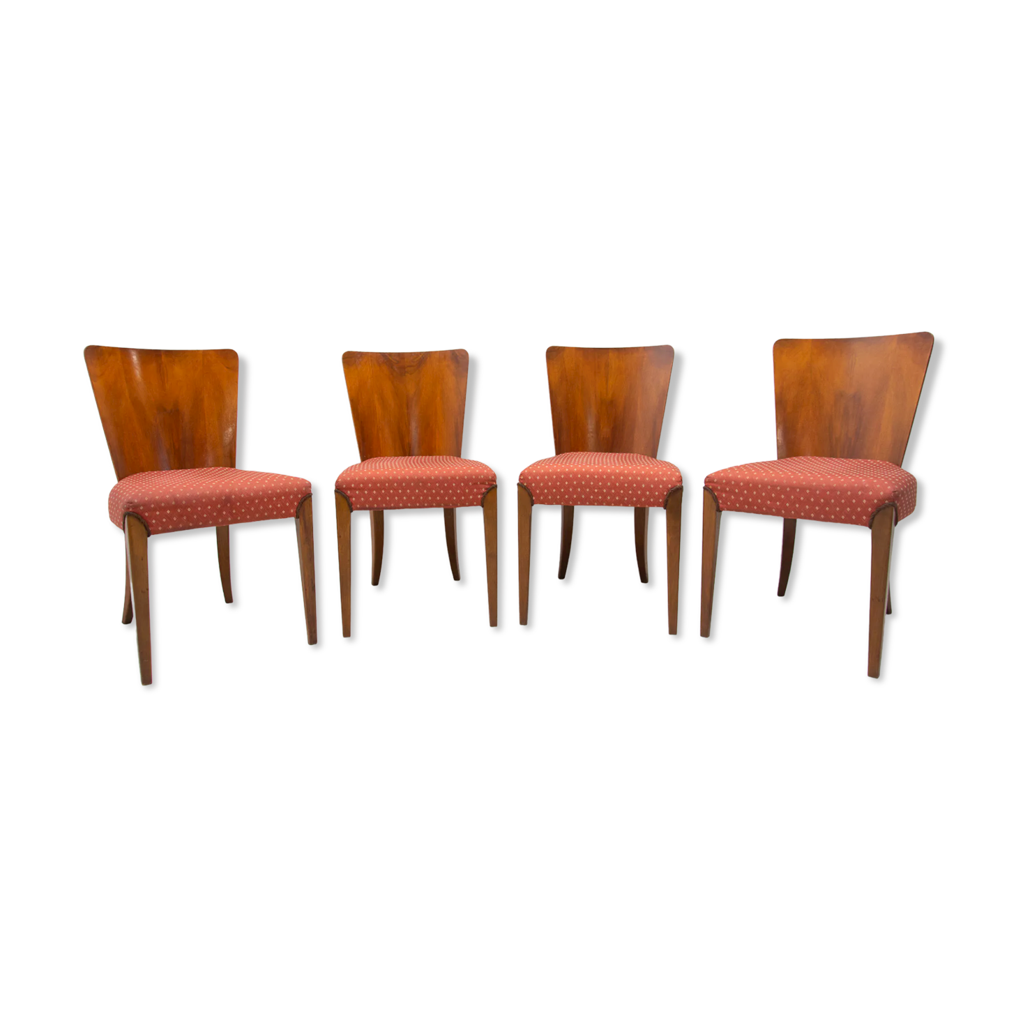 Art Deco Dining Chairs H-214 by Jindrich Halabala for ÚP Závody, 1950's