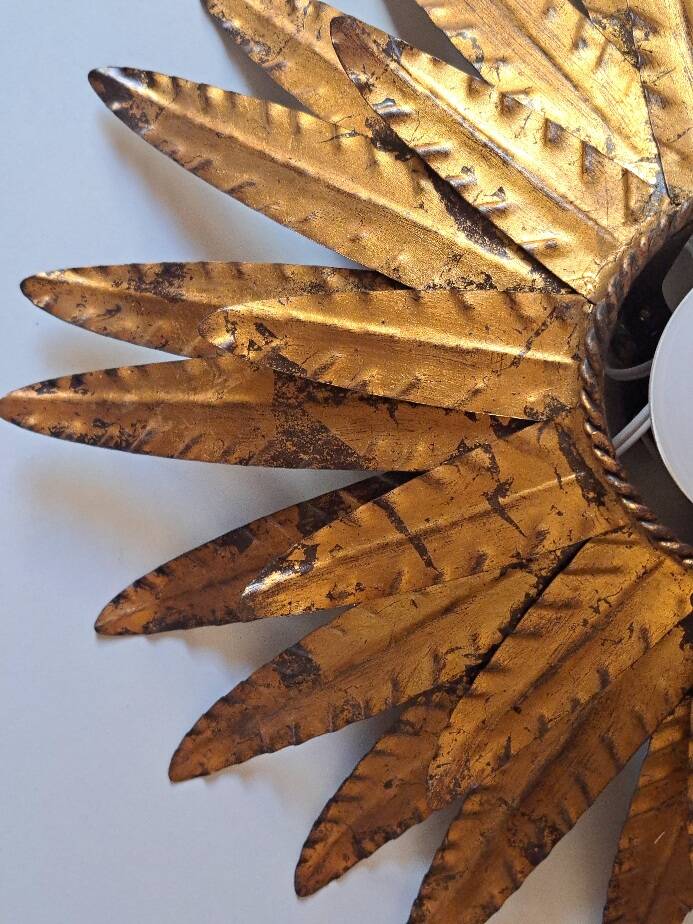 Wall lamp, metal sun ceiling light