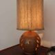 Lattice stoneware lamp