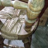 Pair of straw stools