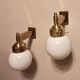 Pair of Astoria brass wall lights by Josef Hoffmann, WOKA Vienna re-edition